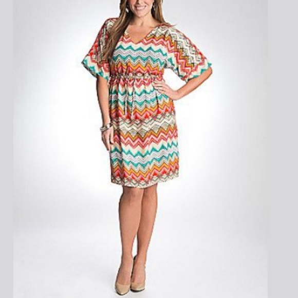 Lane Bryant Dresses & Skirts - 18/20 Lane Bryant Colorful Short Sleeve Dress